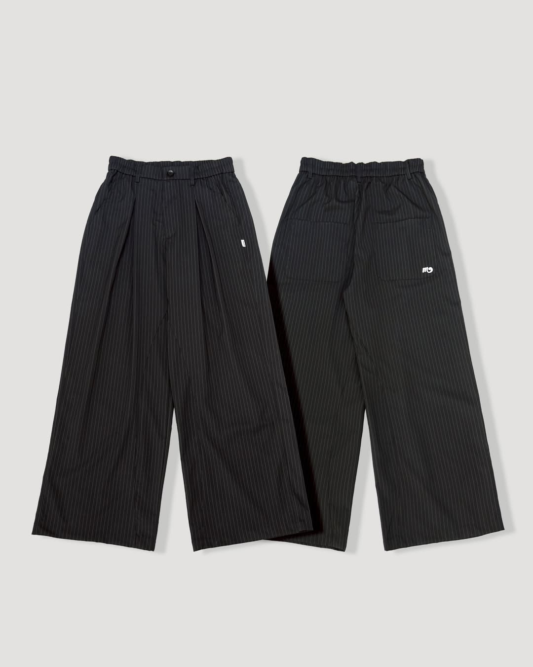 MUILLY 條紋西裝打摺褲