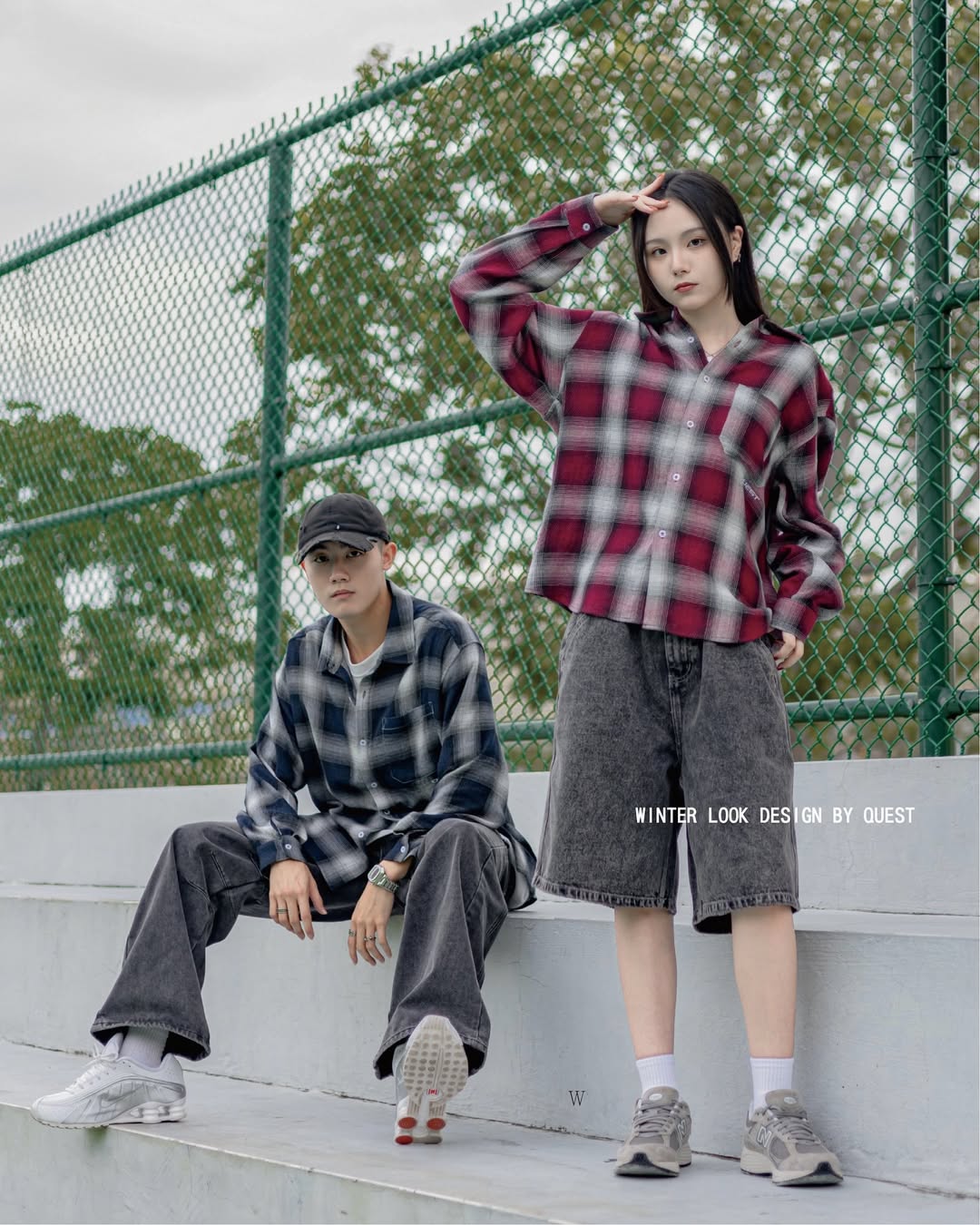 QUEST PLAID POCKET LS SHIRT 短版格紋襯衫