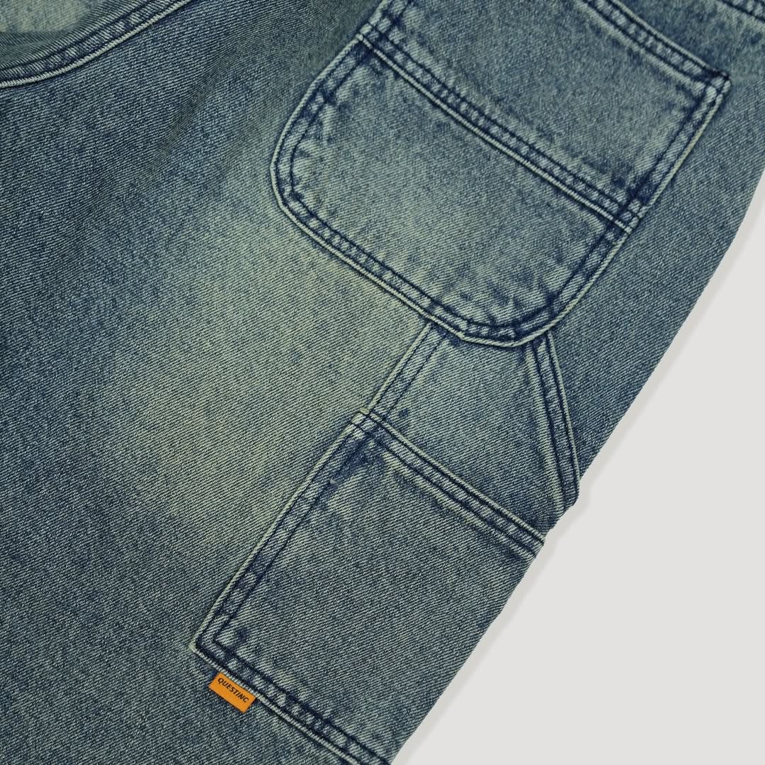 台灣品牌QUEST Vintage Wash Jorts 復古水洗 七分牛仔褲