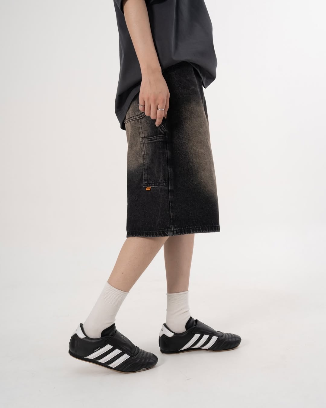 台灣品牌QUEST Vintage Wash Jorts 復古水洗 七分牛仔褲