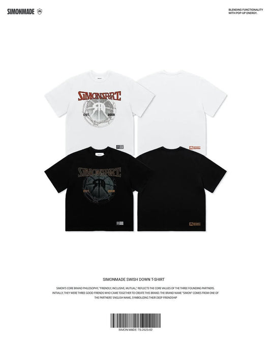 SIMON MADE TS-2523-02 SWISH籃網 下墜 短T