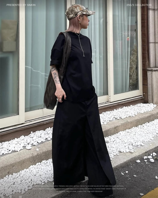 SIMON MADE TS-2429 定番 斯文敗類 小高領 刺繡 短T