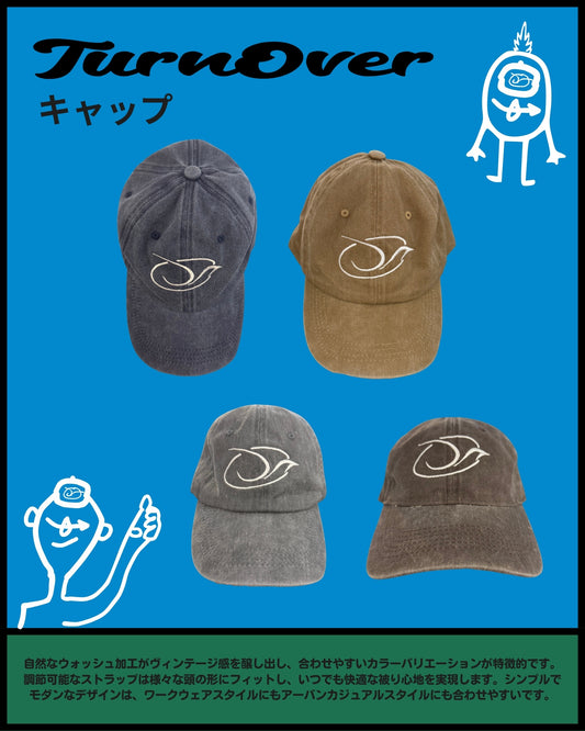  TURNOVER WASHED CAP 洗水CAP帽