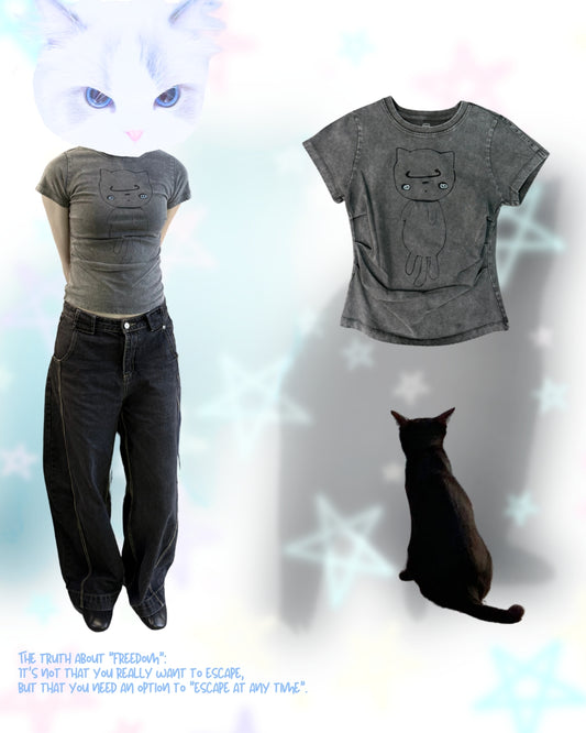 TURNOVER 2025SS Runaway Kitten TEE “25SSWT14 出走半日貓TEE”