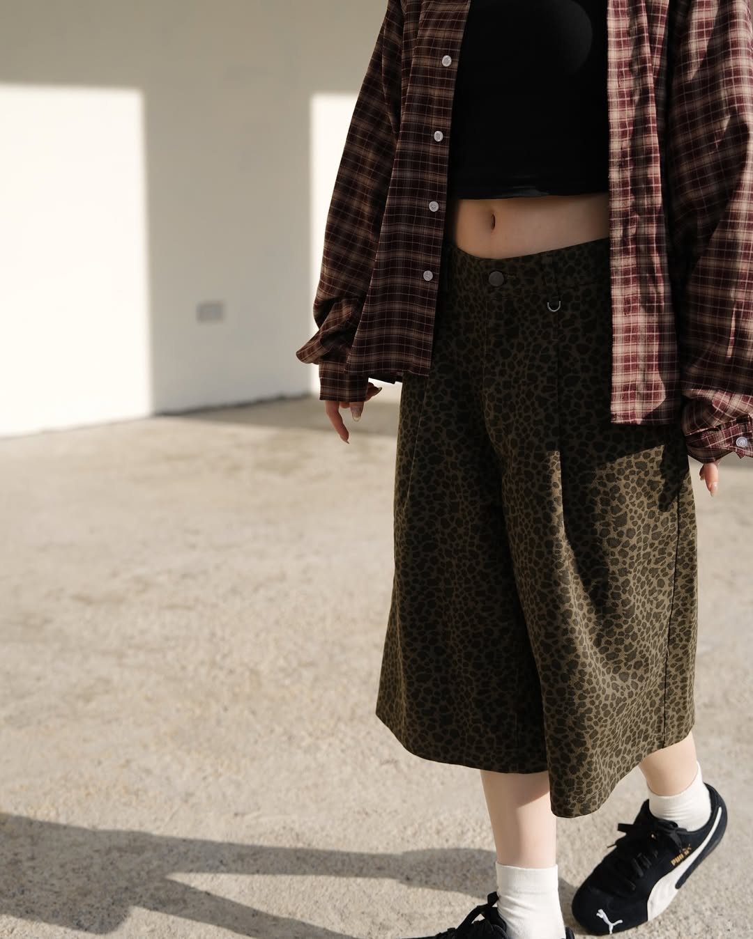 MUILLY 豹紋七分褲