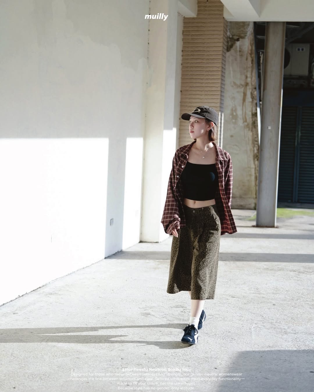 MUILLY 豹紋七分褲